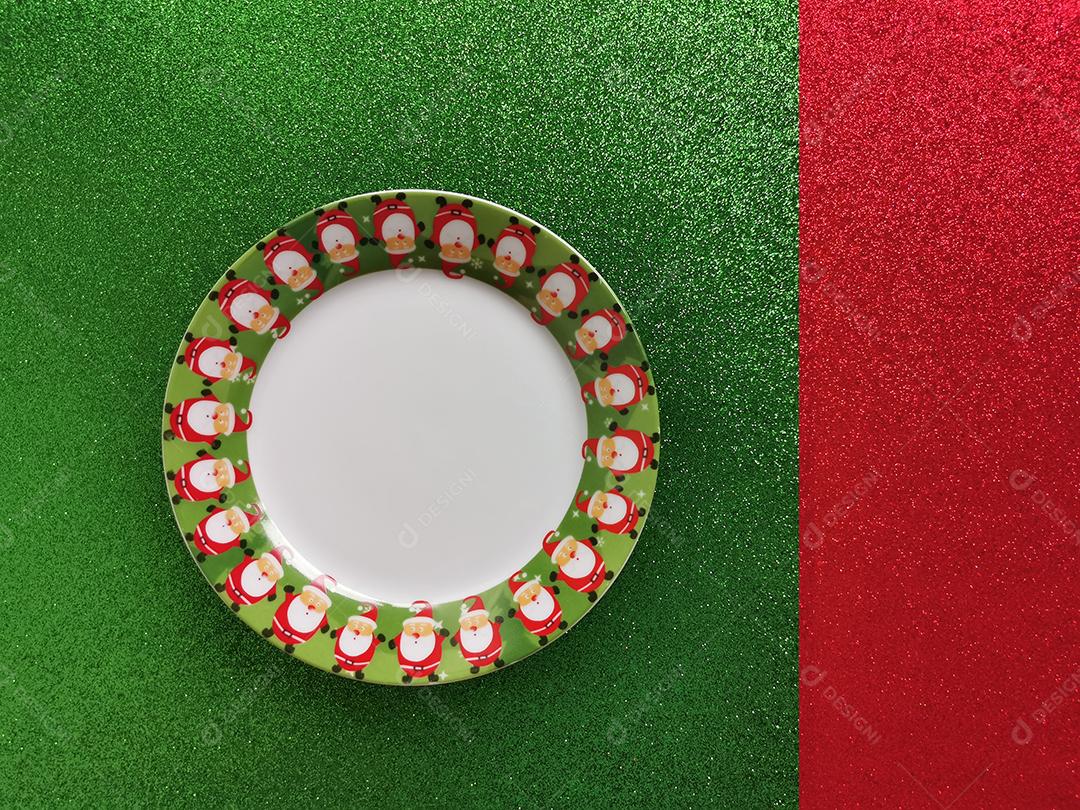 Placa com decoração de Natal em fundo de Natal.