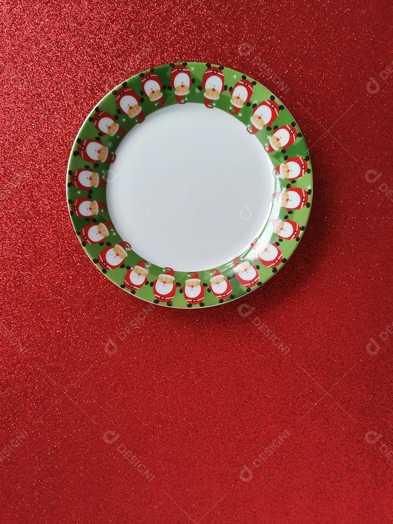 Placa com decoração de Natal em fundo de Natal.