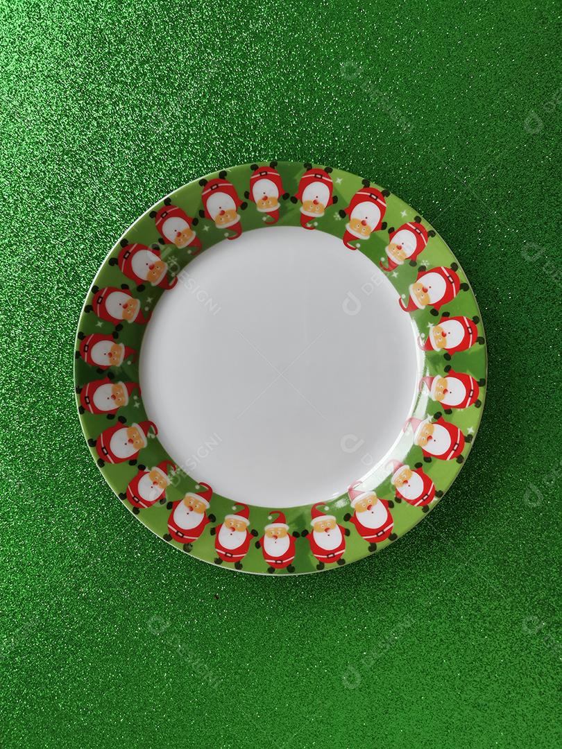 Placa com decoração de Natal em fundo de Natal.