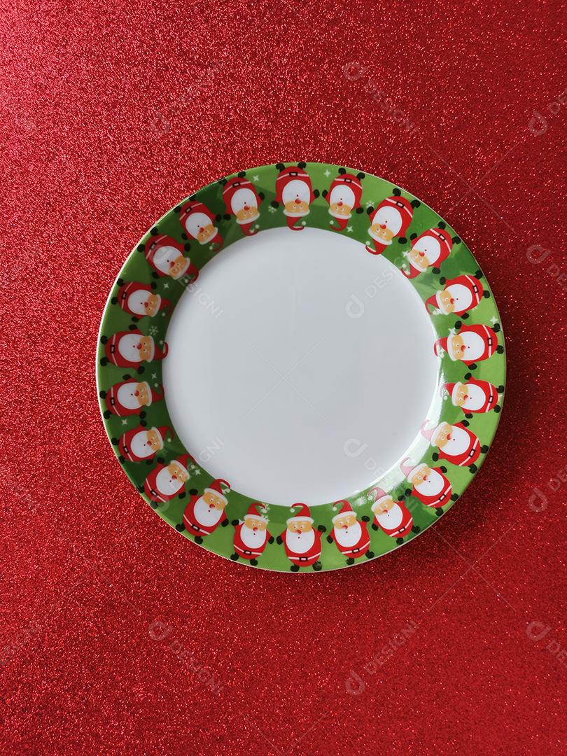 Placa com decoração de Natal em fundo de Natal.