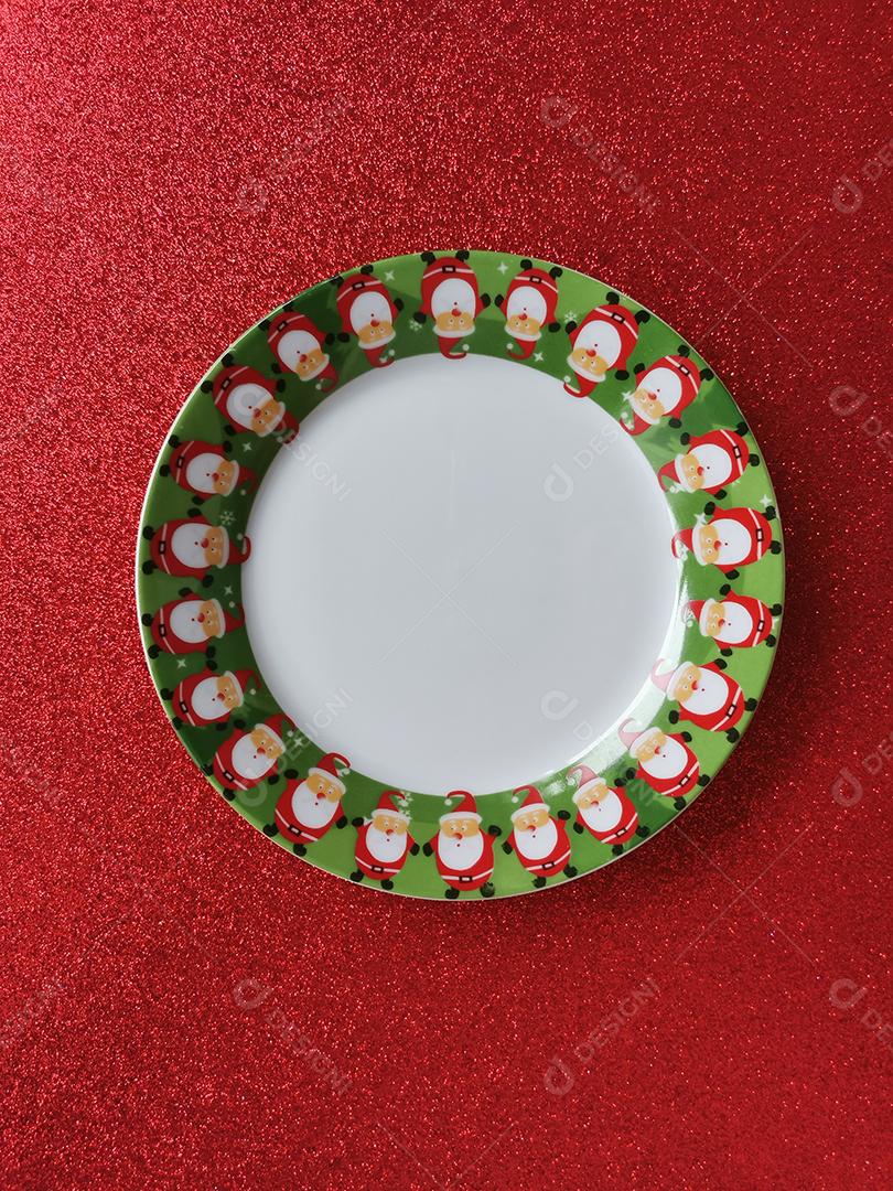 Placa com decoração de Natal em fundo de Natal.