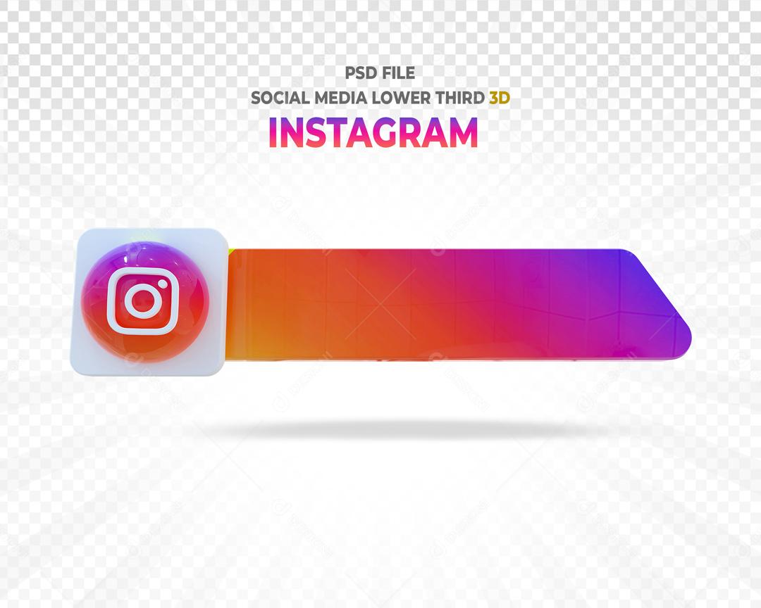 Tag do Instagram 3D Elemento Para Composição PSD