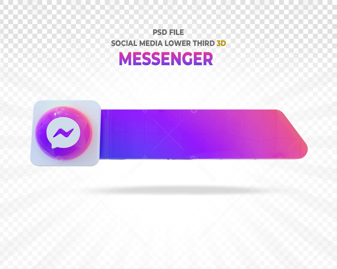 Tag do Messenger 3D Elemento Para Composição PSD
