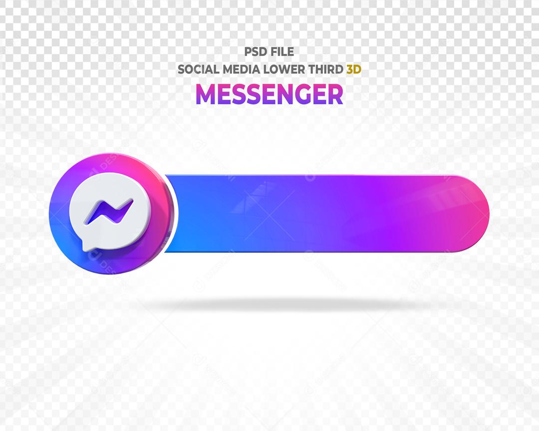 Tag Messenger Elemento 3D Para Composição PSD