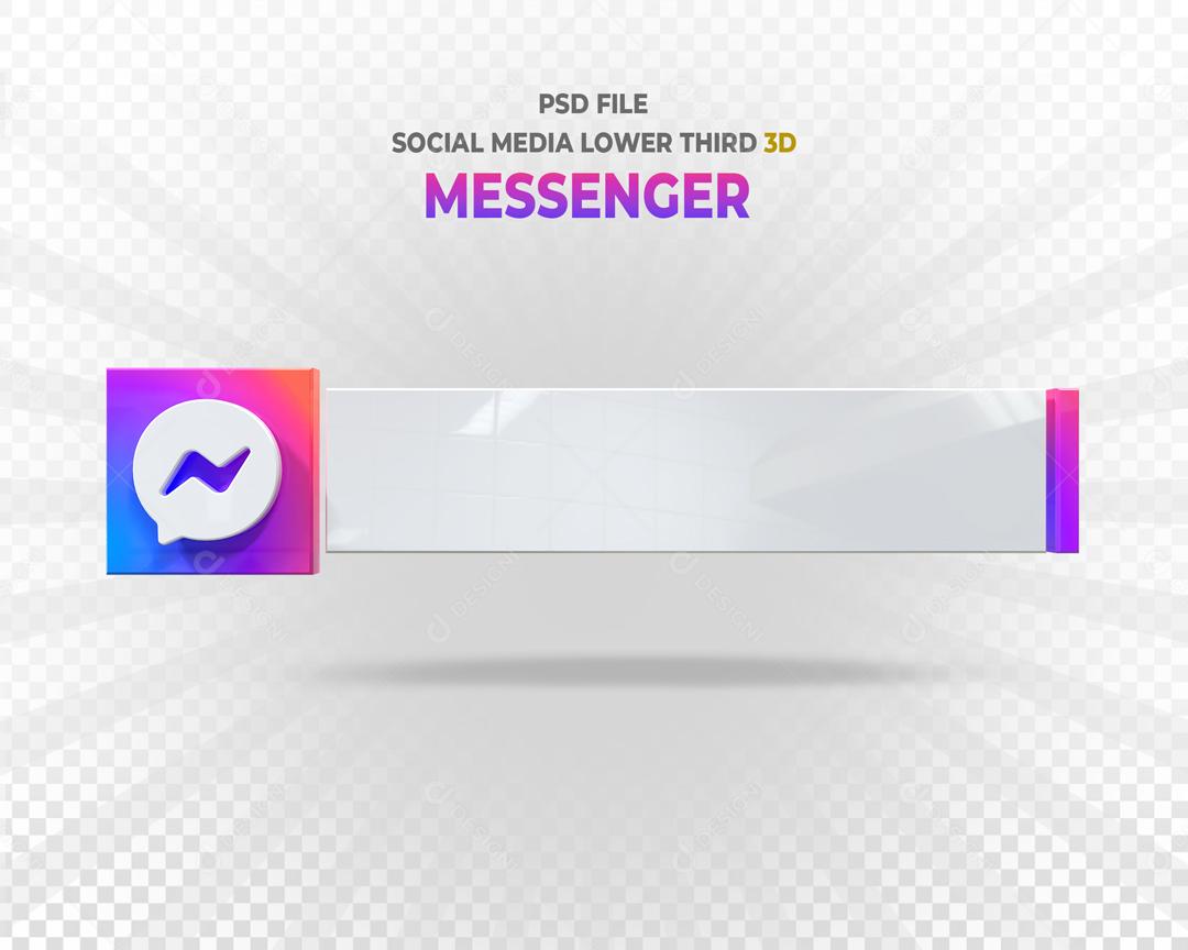 Tag do Messenger 3D Elemento Para Composição PSD