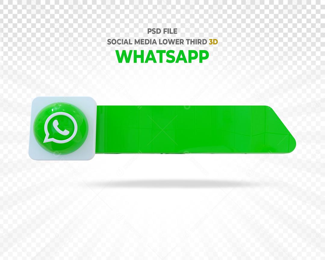 Tag do Whatsapp 3D Elemento Para Composição PSD