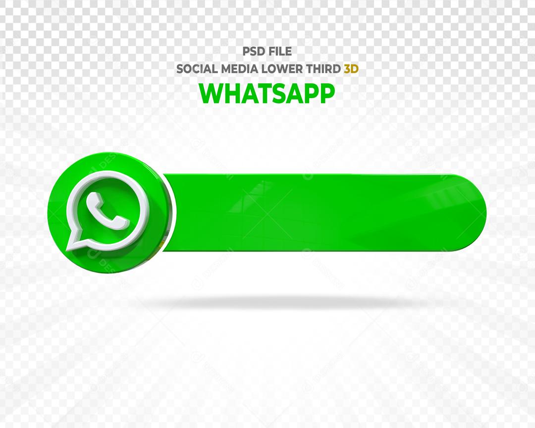 Tag Whatsapp 3D Elemento Para Composição PSD
