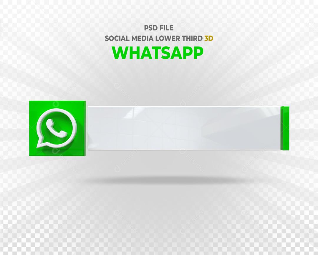 Tag do Whatsapp 3D Elemento Para Composição PSD