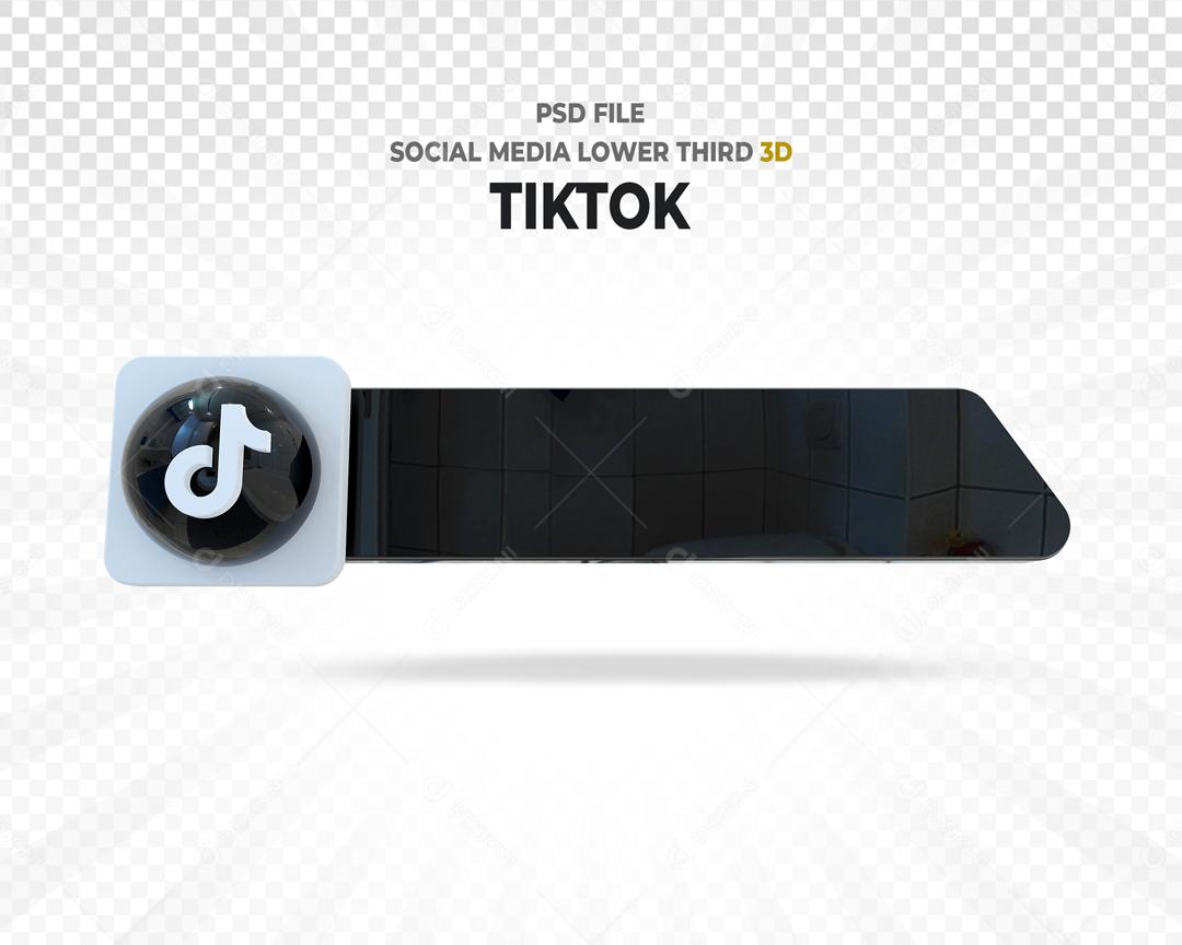 Tag Tiktok Elemento 3D Para Composição PSD