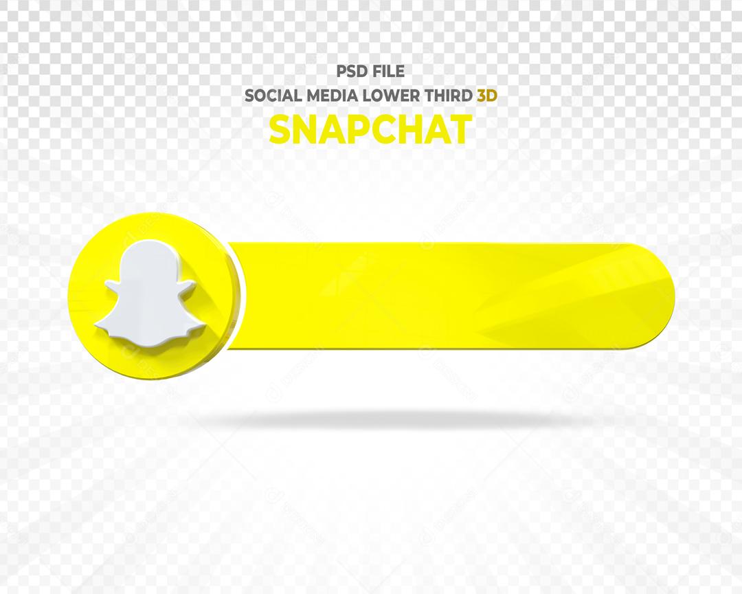 Tag Snapchat Elemento 3D Para Composição PSD