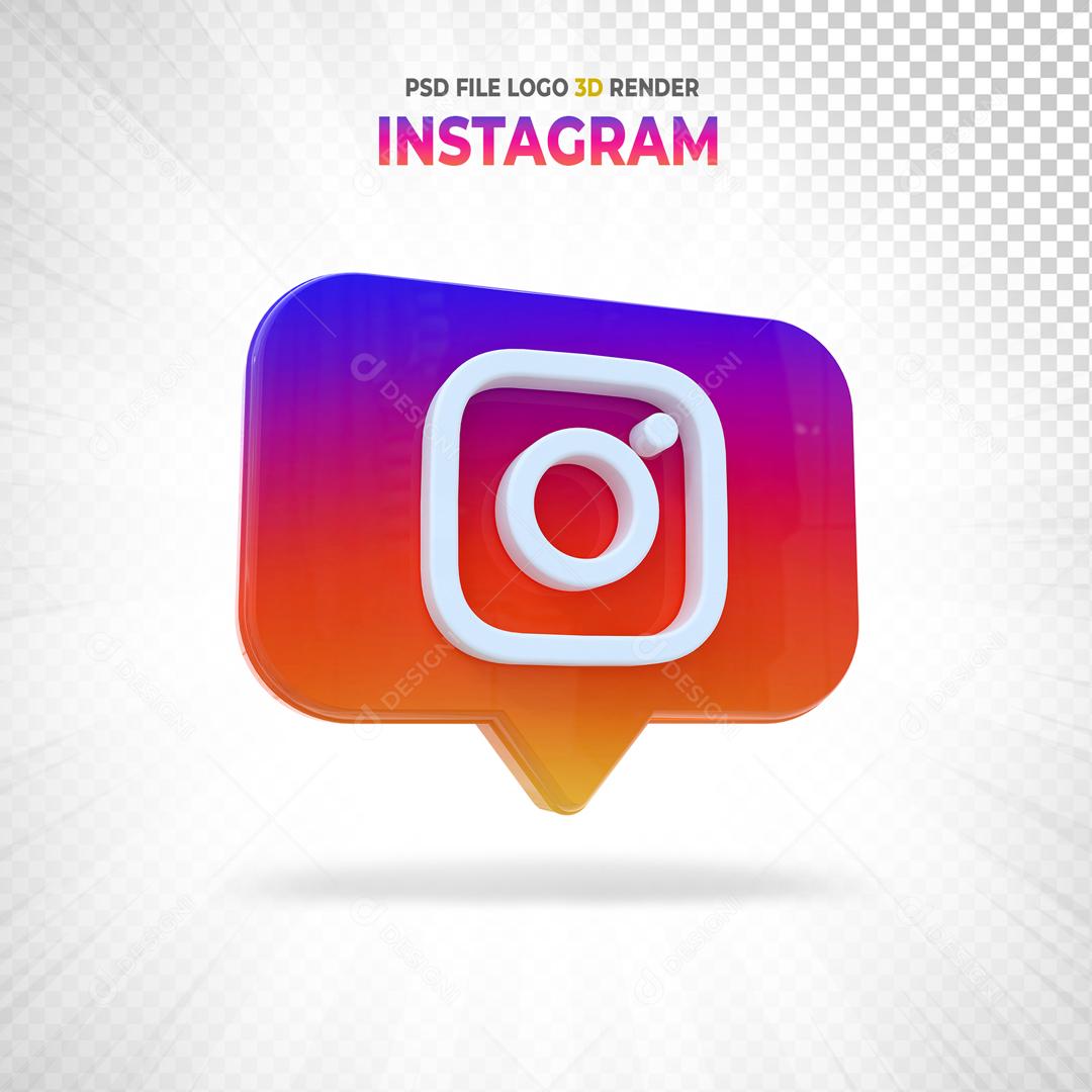 Instagram Elemento 3D Para Composição PSD