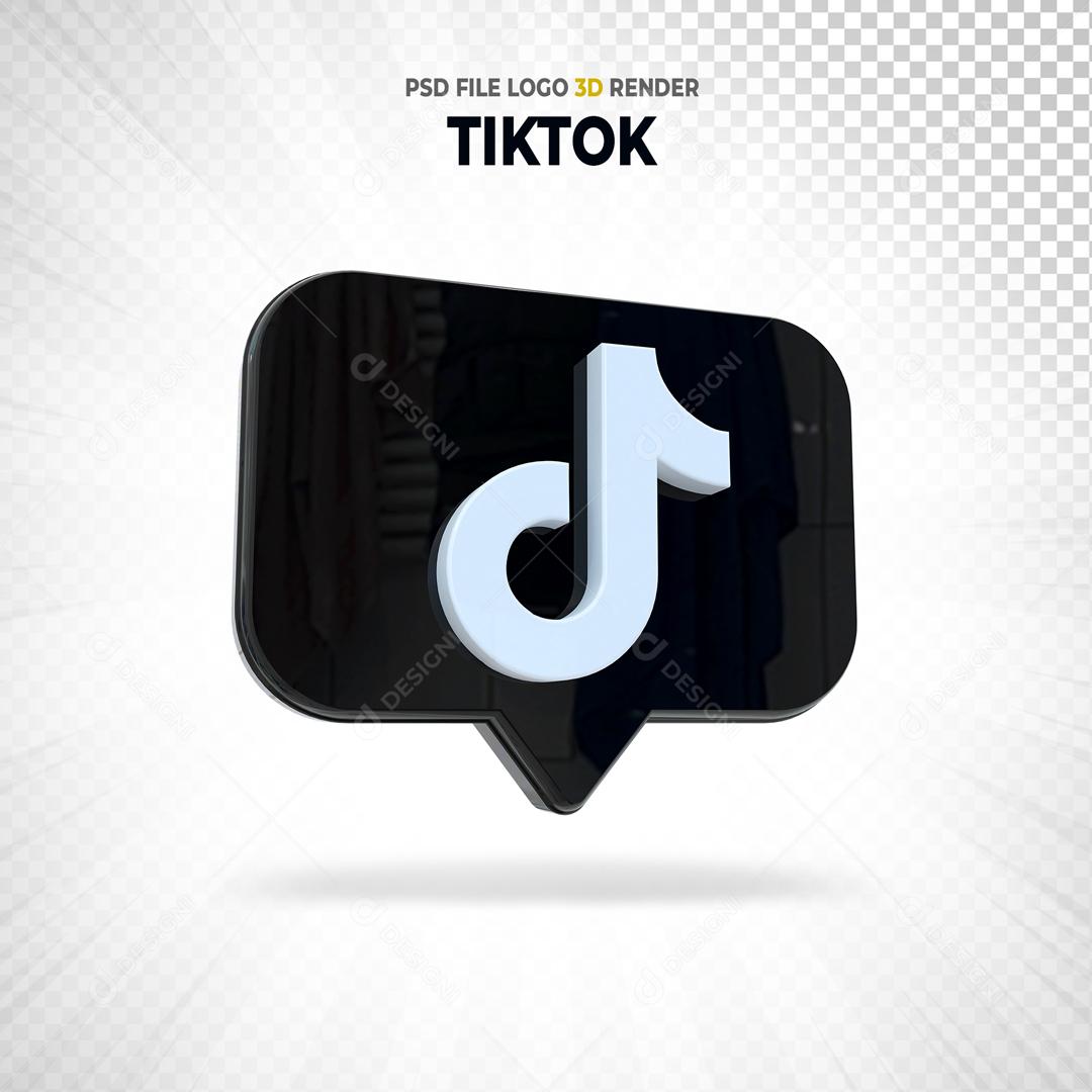 Tiktok 3D Elemento Para Composição PSD