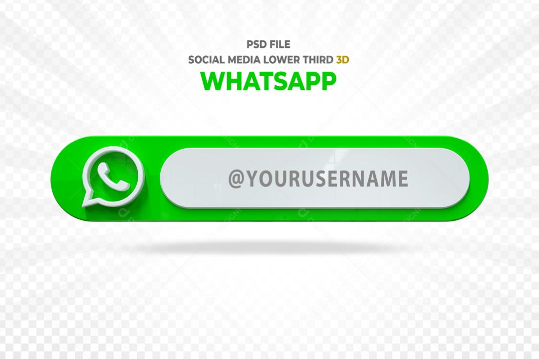 Whatsapp 3D Placa Elemento Para Composição PSD