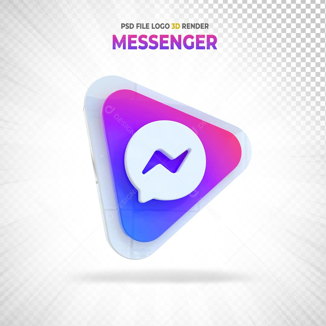 Messenger 3D Elemento Para Composição PSD