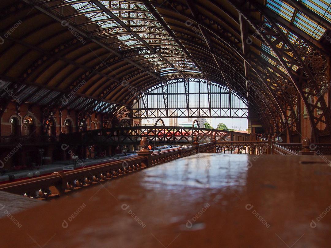 Vista da Estação Ferroviária da Luz, no centro de São Paulo.