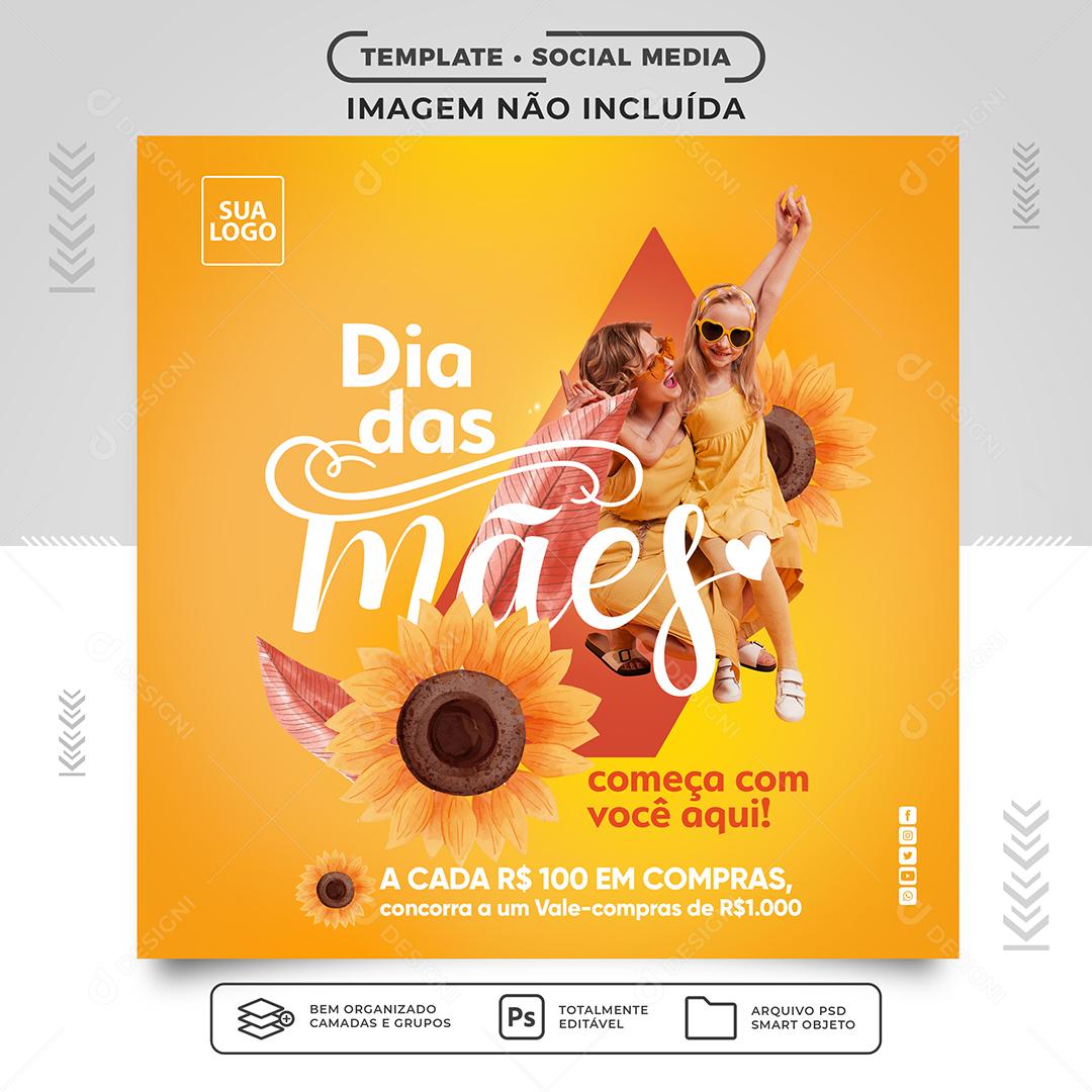 Social Media Promoção de Dia Das Mães PSD Editável