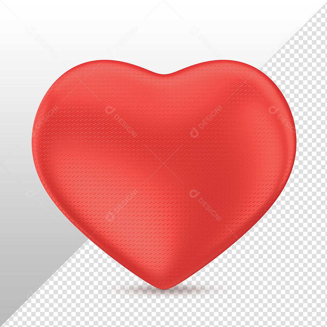 Elemento 3D Coração do Dia Das Mães Para composição PSD