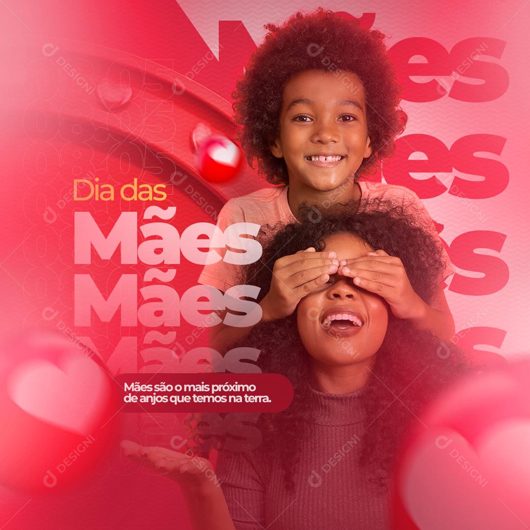 Social Media Mães são o mais próximos de Anjos Dia Das Mães PSD Editável