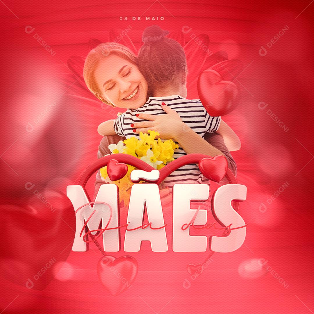 Social Media Dia Das Mães 8 De Maio PSD Editável