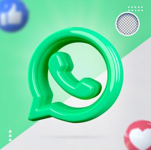 Whatsapp 3D Elemento Para Composição PSD