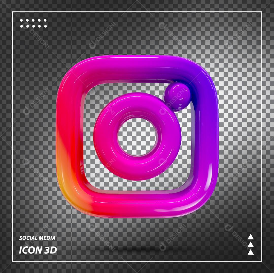 Instagram Elemento 3D Para Composição PSD