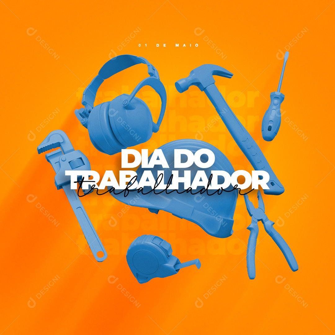 Social Media Dia do Trabalhador 1 de Maio PSD Editável