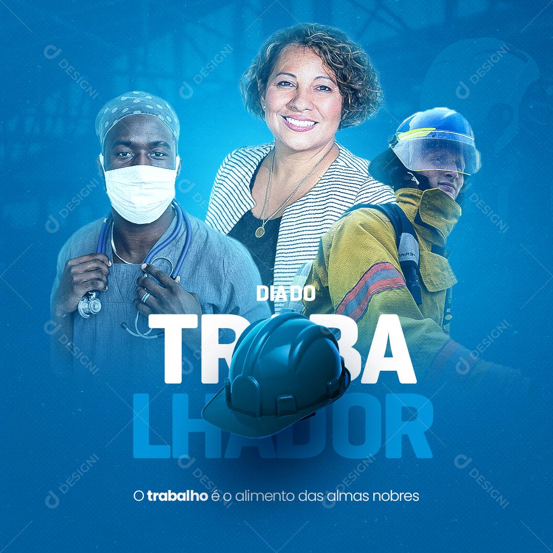 Social Media Feliz Dia Do Trabalhador PSD Editável