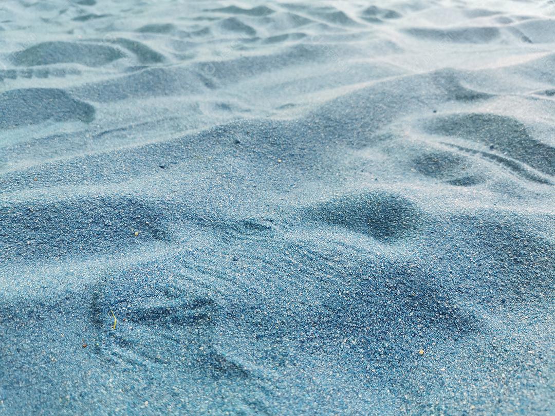 Vista da bela textura de areia azul.