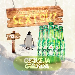 Post Bebidas Cerveja Sextou Social Media PSD Editável