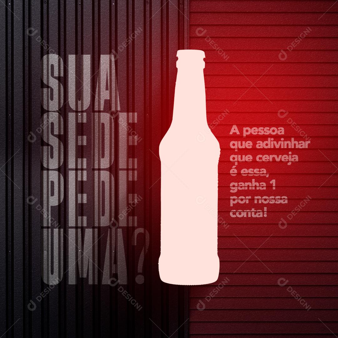 Social Media Distribuidora Sua Sede Pede Uma Cerveja PSD Editável