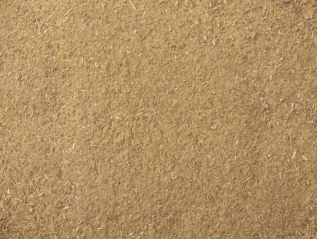 Vista superior, closeup de cominho moído. Cenário de comida