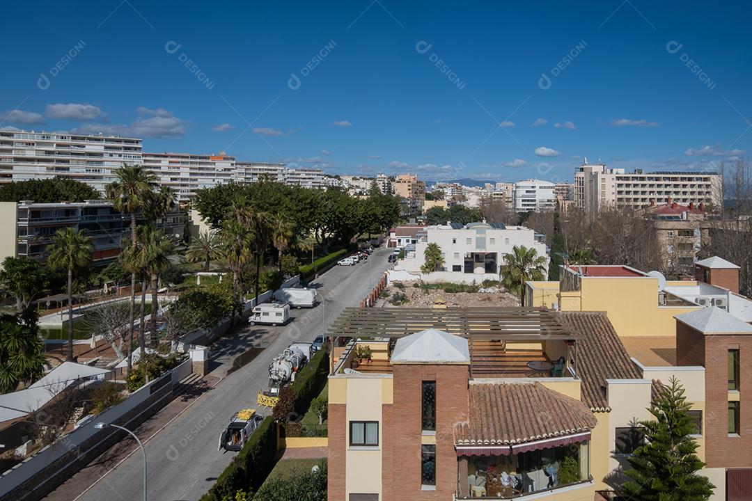 Vista do telhado da praia de Torremolinos.