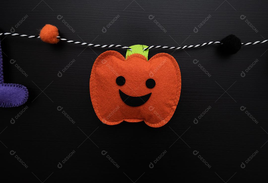 Vista do elemento de abóbora de algodão para festa de Halloween.