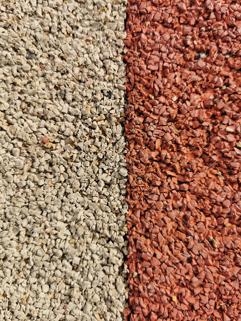 Parque infantil textura de borracha esmagada.