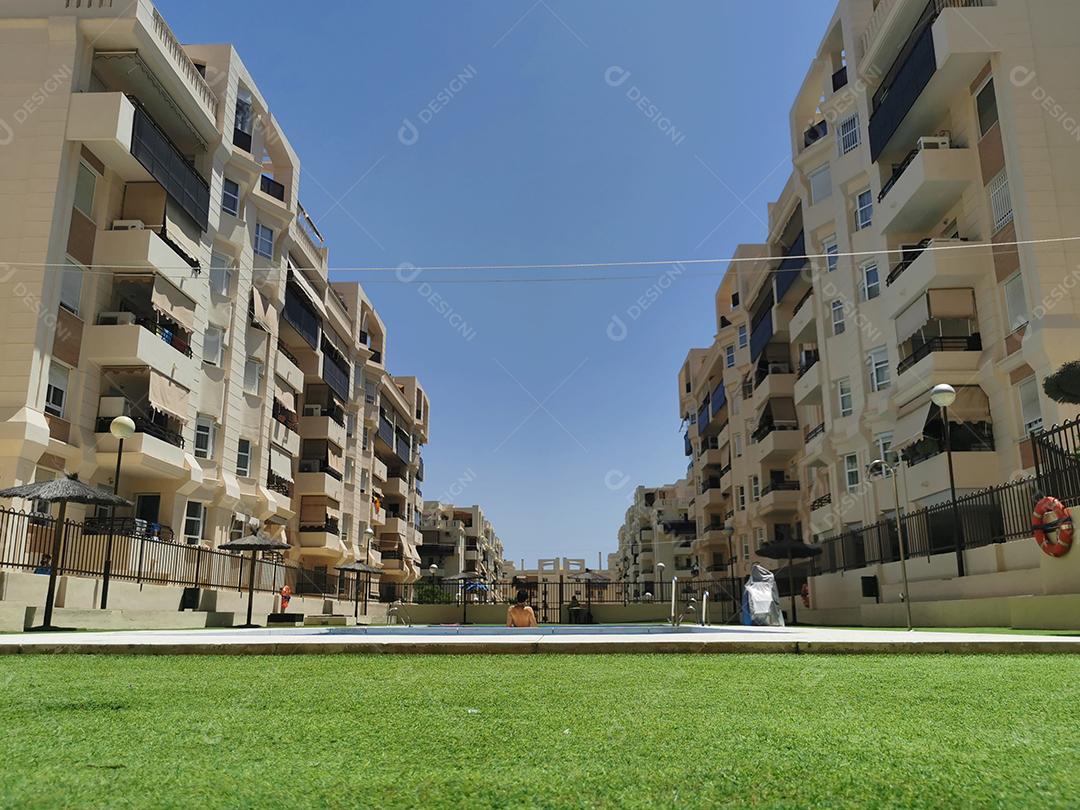 Vista do condomínio espanhol em Málaga.