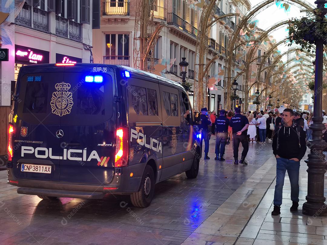 Protesto na Rua Marques de Larios, contra o uso da vacina Covid-19