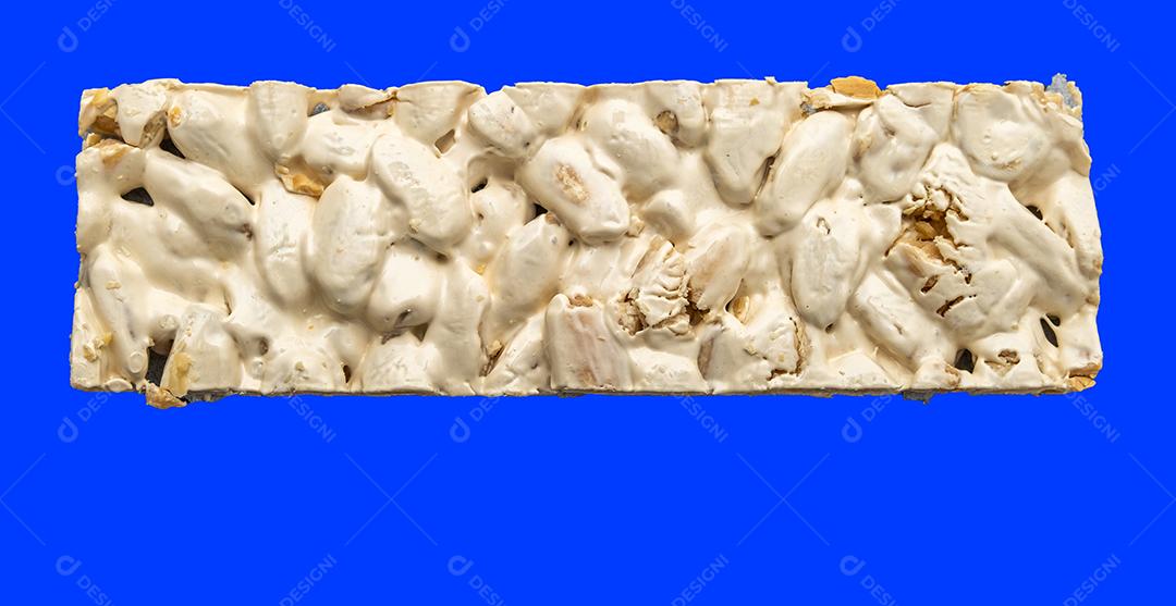 Vista superior do Natal Turron sobre fundo azul