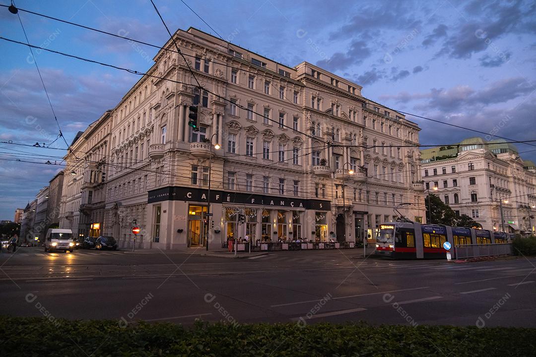 VIENNA, AUSTRIA - JULY 10, 2021: View of the streets of Vienna in summer.