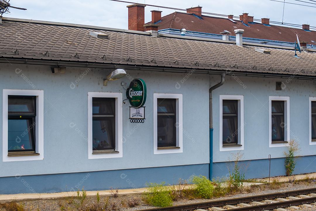 Vista da Estação Ferroviária na Áustria.