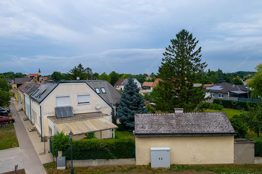 Bela paisagem vista da janela do trem..