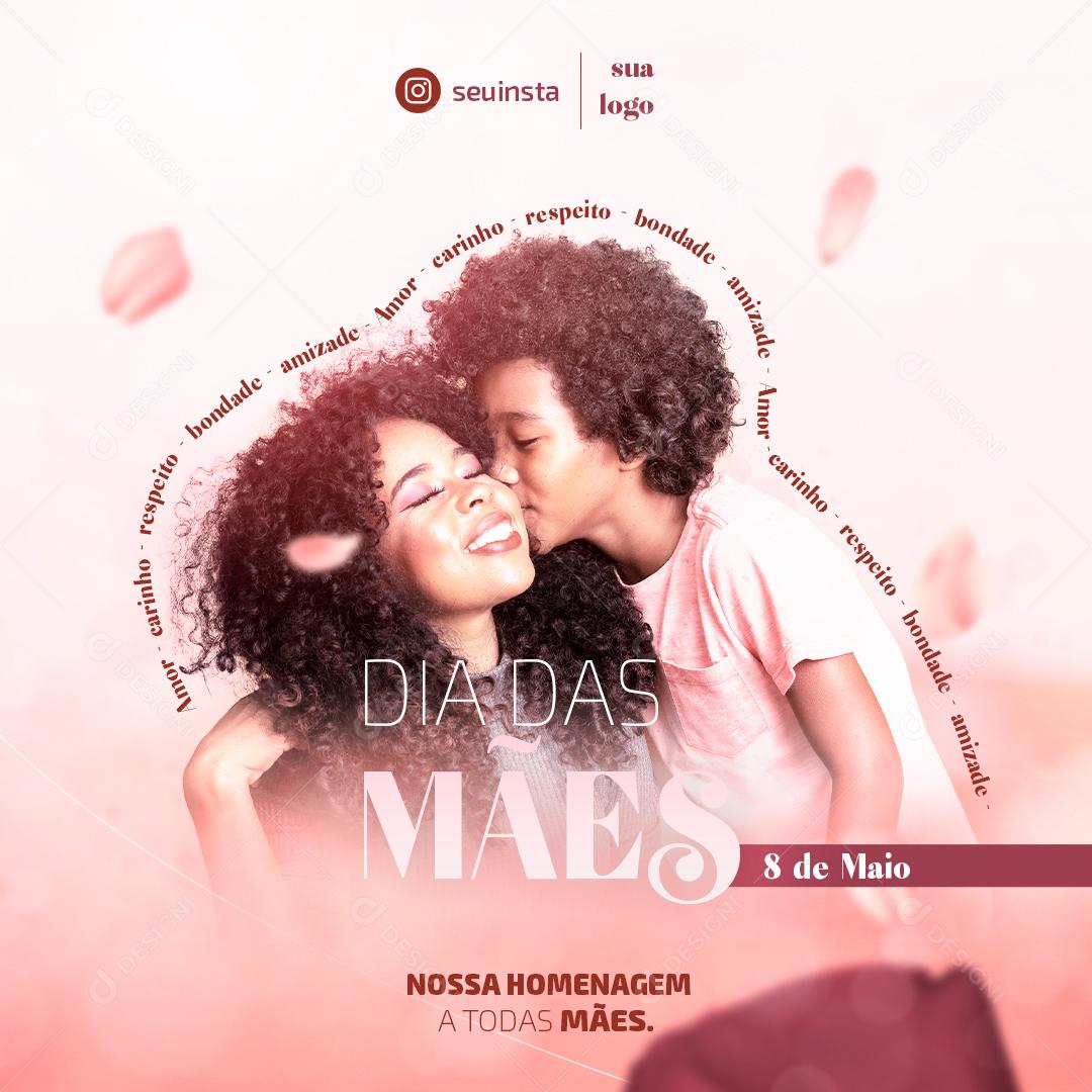 Social Media Nossa Homenagem a todas as Mães Dia Das Mães PSD Editável