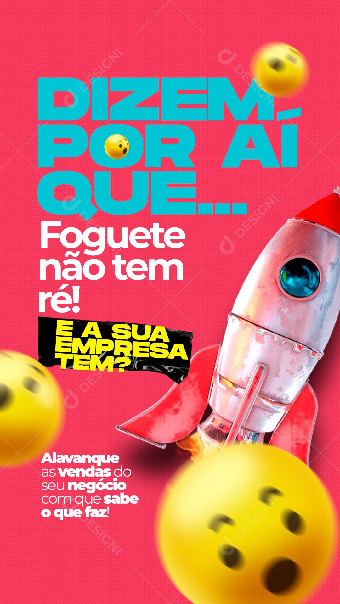 Stories Marketing Foguete Não Tem Ré Agências Social Media PSD Editável