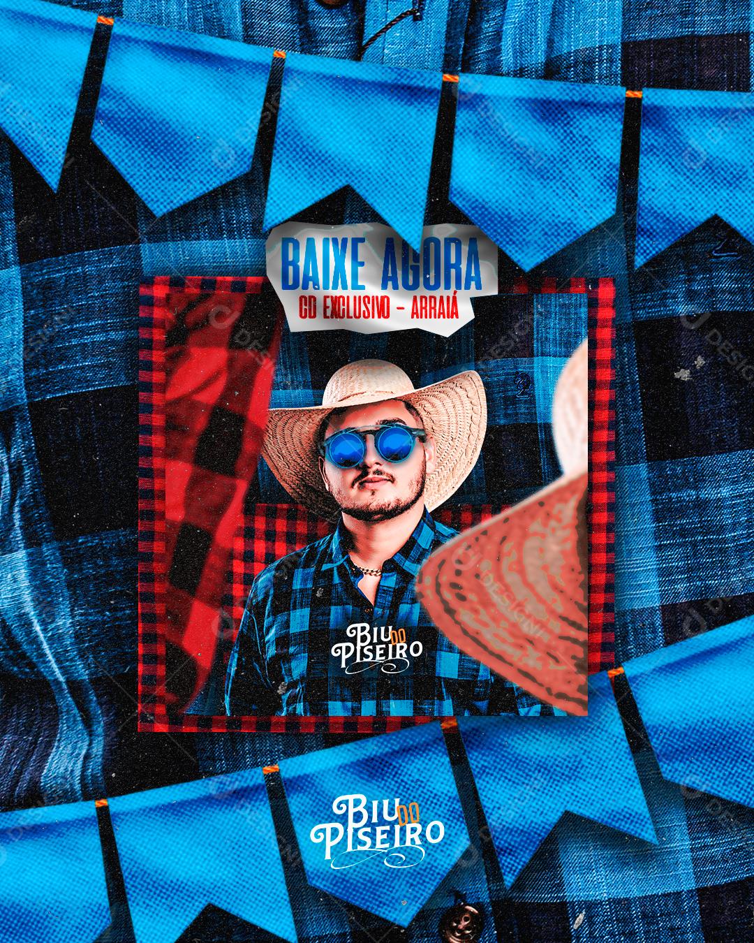 Biu do Piseiro Cd Flyer Social Media PSD Editável