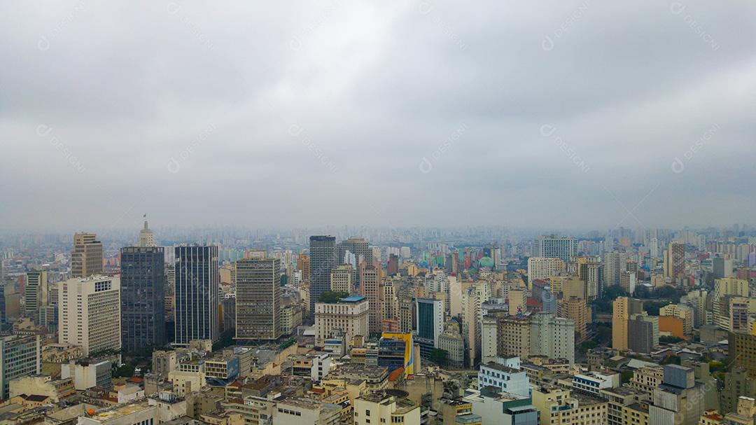 Vista aérea do Skyline do centro de São Paulo