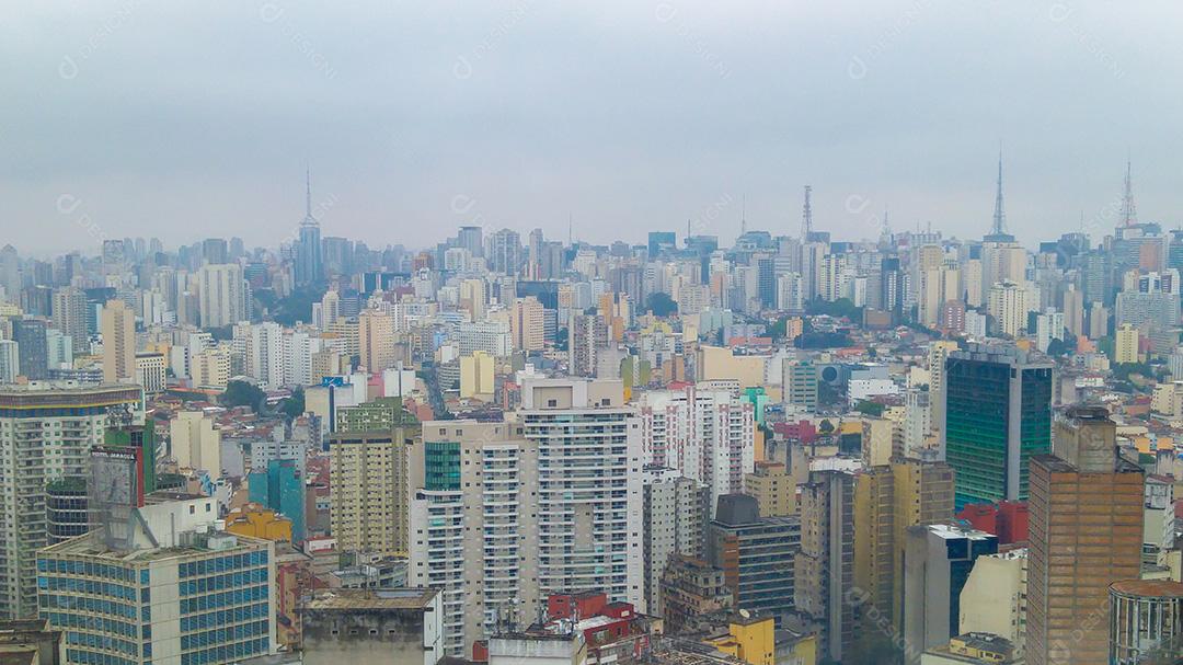 Vista aérea do horizonte do centro de São Paulo