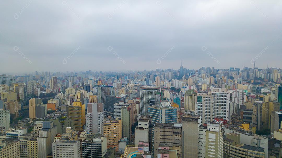Vista aérea do horizonte do centro de São Paulo