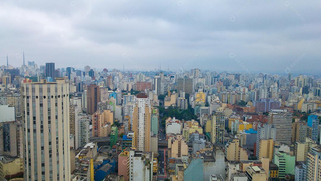 Vista aérea do horizonte do centro de São Paulo