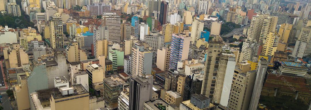 Vista aérea do horizonte do centro de São Paulo