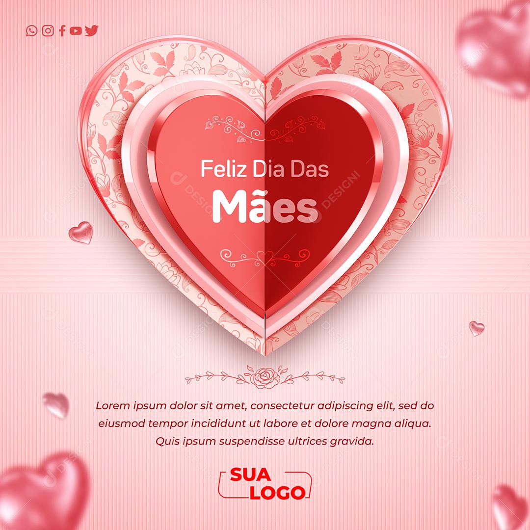 Social Media Feliz dia Das Mães PSD Editável