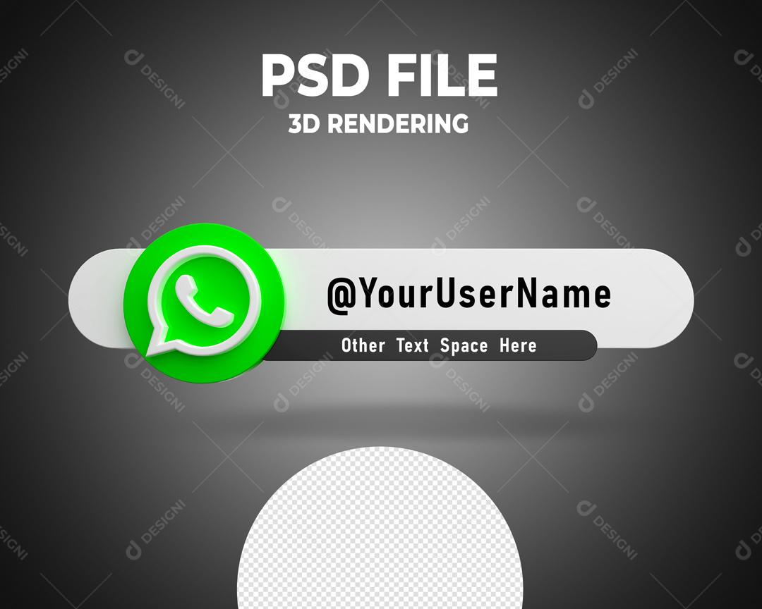 Tag do Whatsapp 3D Elemento Para Composição PSD